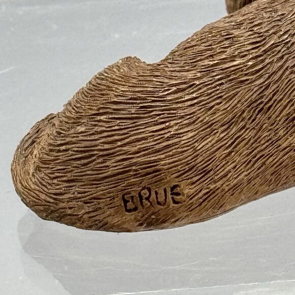 Sandra Brue 1983 Sandicast Dachshund Red Stretch Dog Figurine Brown Puppy S15 - Picture 4 of 9